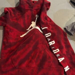 Jordan Kids Tie-Dye Red Hoodie